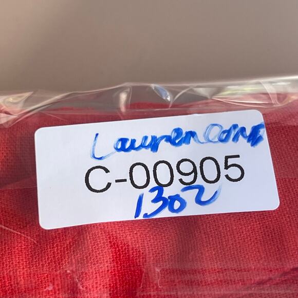 LC Lauren Conrad Blouse Womens Medium Linen Rayon Button Front Red-orange - Picture 9 of 9